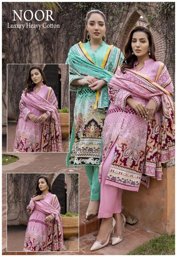 Noor Luxury Heavy Cotton Designer exclusive Dress mnaterial